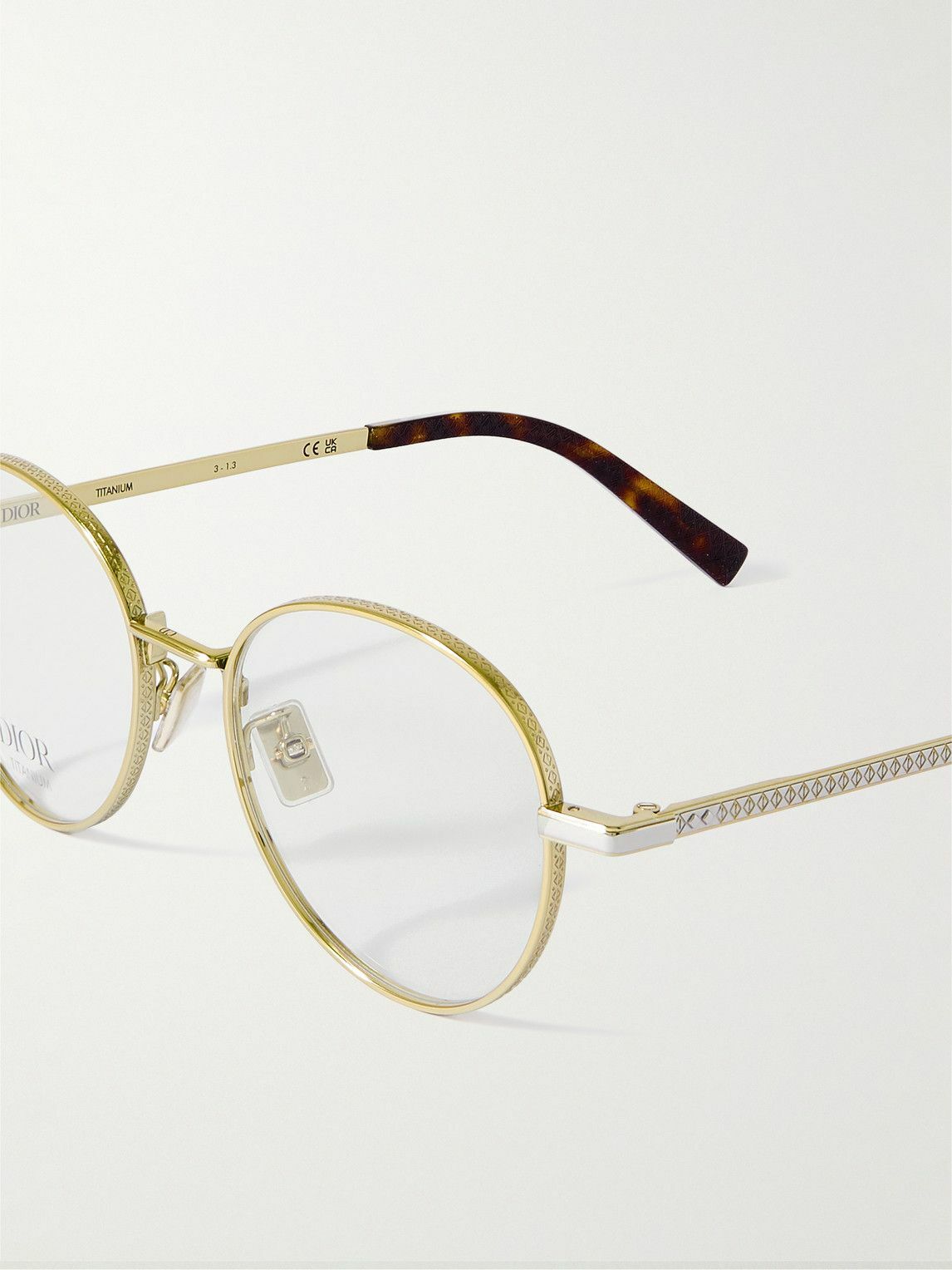Dior Eyewear - CD Diamondo R3U Round-Frame Gold-Tone Optical  display picture 3