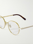 Dior Eyewear - CD Diamondo R3U Round-Frame Gold-Tone Optical Glasses