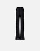 Pinko Lightweight Semi Sheer Ribbed Trousers Limo Black