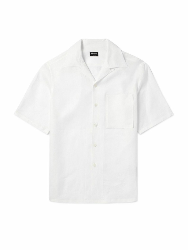 Photo: Zegna - Camp-Collar Oasi Linen Shirt - White