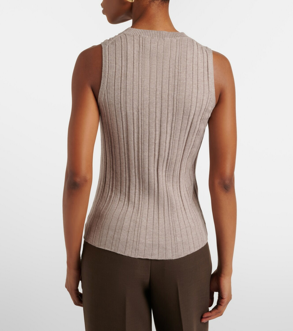 Jardin des Orangers Cotton, silk, and cashmere tank top
