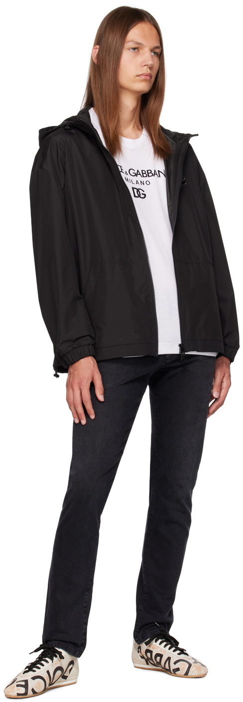 Dolce & Gabbana Black Hooded Jacket