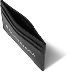 Balenciaga - Logo-Print Textured-Leather Cardholder - Men - Black