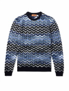 Missoni - Slim-Fit Striped Wool Sweater - Blue
