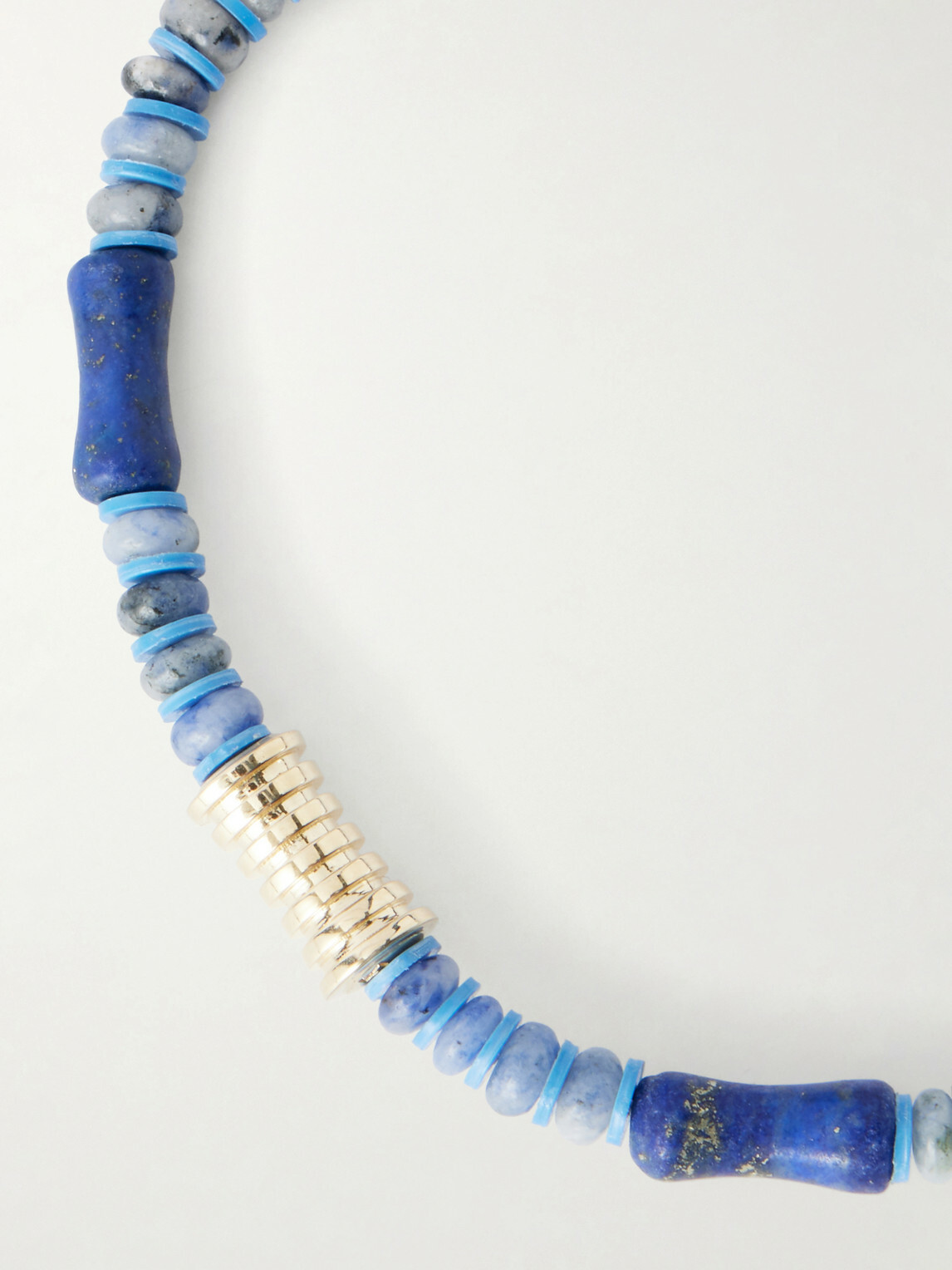 Luis Morais - 14-Karat Gold Lapis Lazuli Beaded Bracelet