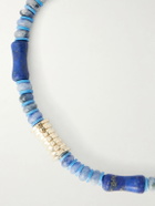 Luis Morais - 14-Karat Gold Lapis Lazuli Beaded Bracelet