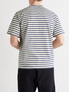 Barena - Giro Striped Stretch-Cotton Jersey T-Shirt - Blue