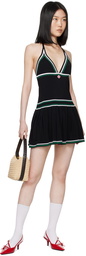 Casablanca Black Pleated Minidress