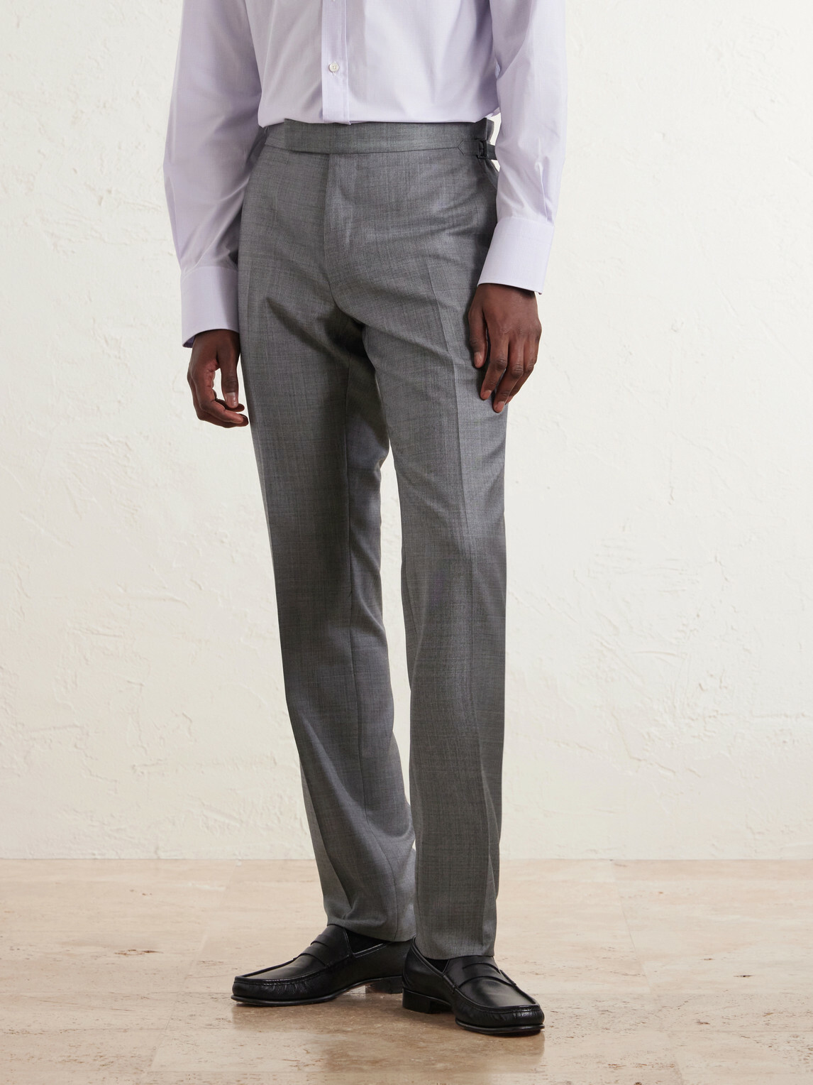 TOM FORD - Shelton Straight-Leg Wool-Twill Suit Trousers - Gray