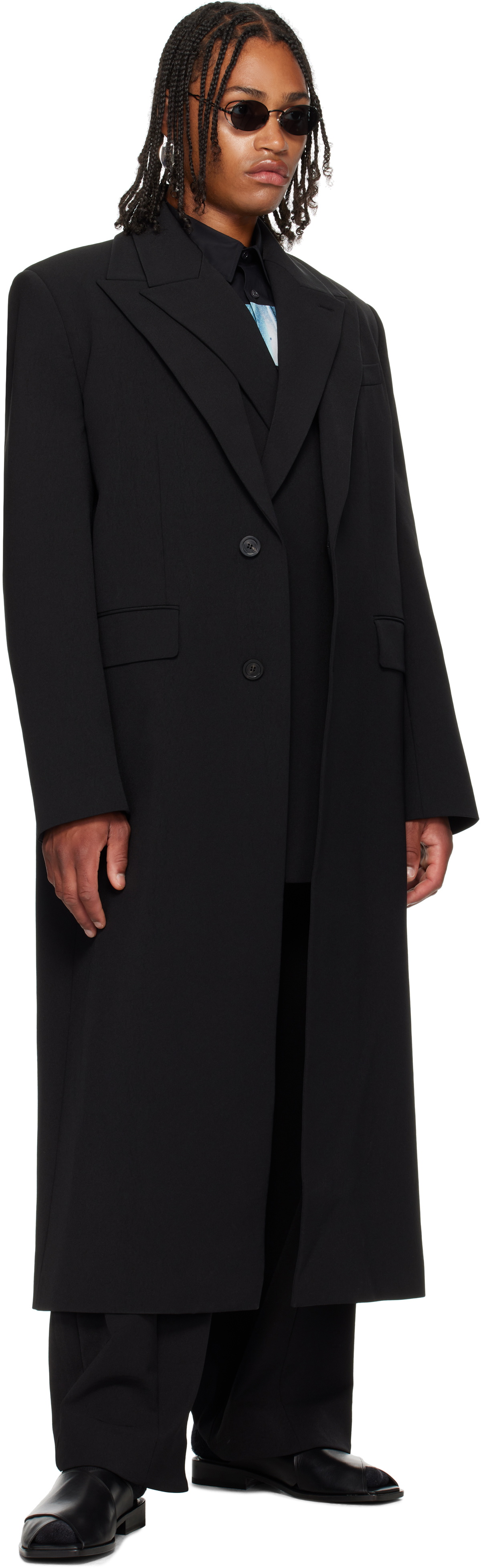 Jean Paul Gaultier Black Double Layer Coat