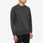 C.P. Company Men's Garment Dyed Centre Logo Crew Sweat in Raven