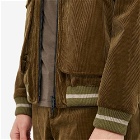 Oliver Spencer Men's Langar Cord Bomber Jacket in Moss Green