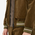 Oliver Spencer Men's Langar Cord Bomber Jacket in Moss Green