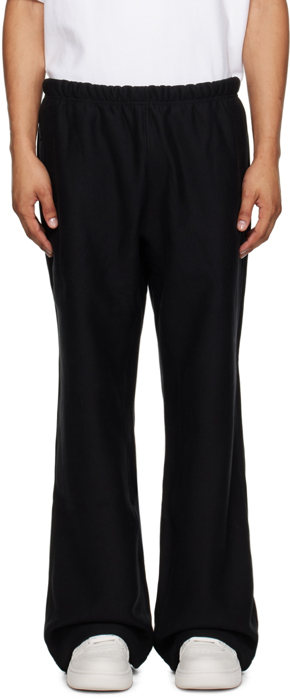 Alexander Wang Black Oversized Embroidered Logo Sweatpants