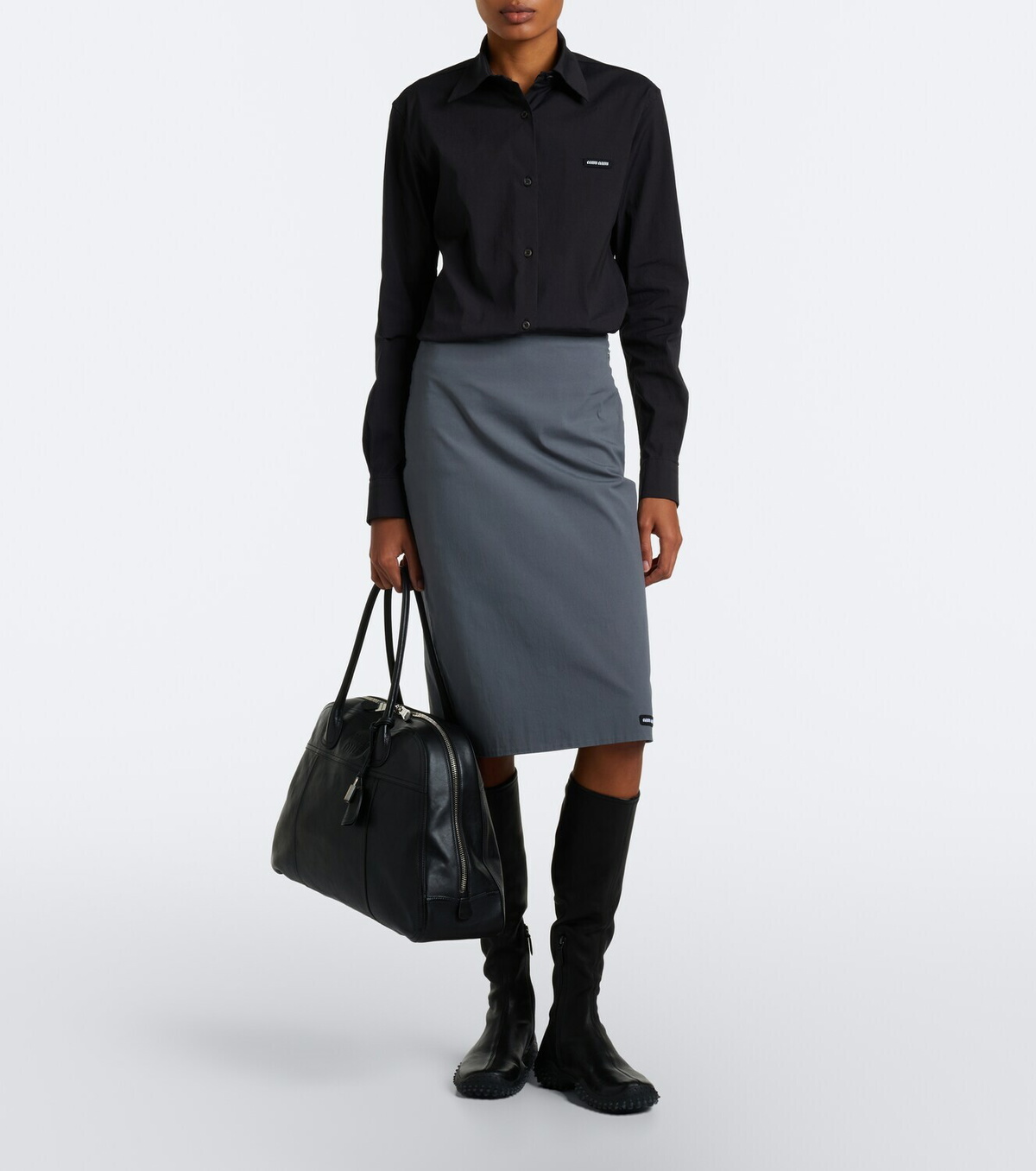 Miu Miu Vivant leather bowling bag