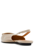Tods Slingback Ballerina Flats Sand