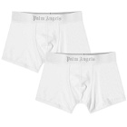 Palm Angels Men's Logo Boxers - 2 Pack in White