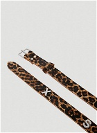 Sex Leopard Print Belt in Brown
