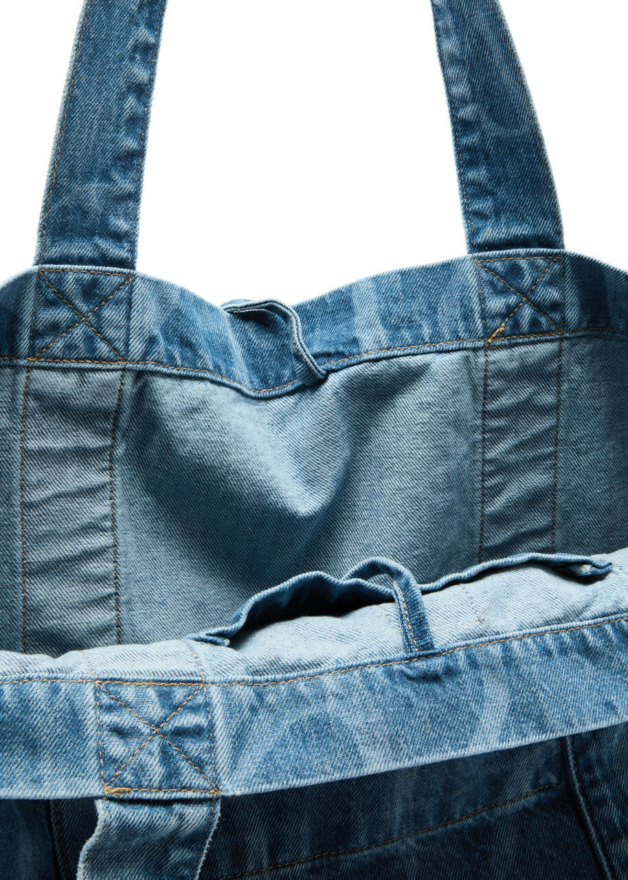Damson Madder Bagin Printed Denim Tote - One Size