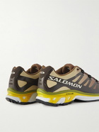 Salomon - XT-4 Leather-Trimmed Mesh Sneakers - Yellow