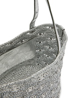 Rabanne Embellished Lurex Raffia Tote - Silver - One Size