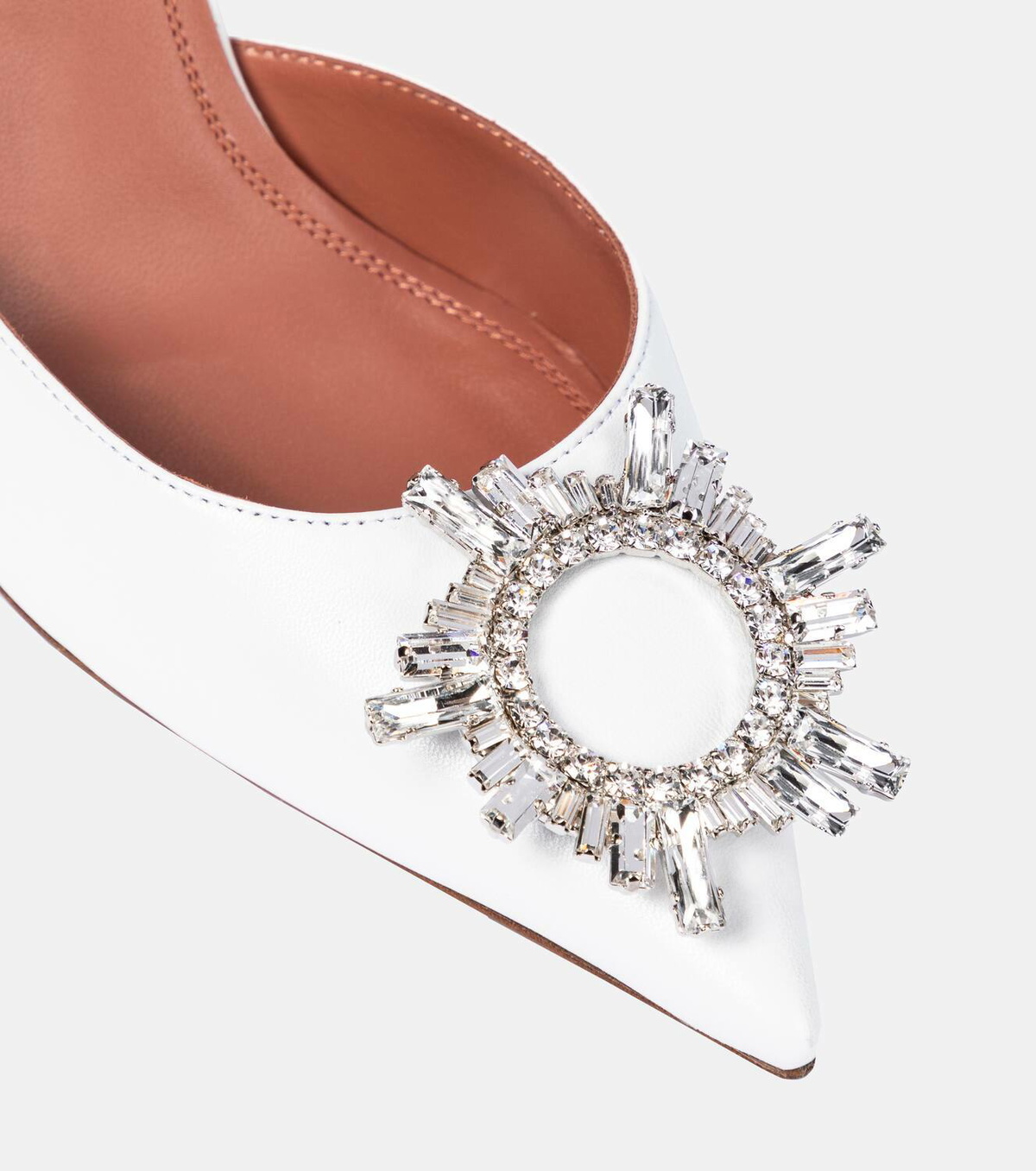 Amina Muaddi Begum embellished leather pumps