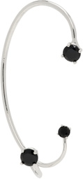 Panconesi Silver & Black Three Point Ear Cuff