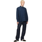 A.P.C. Blue Mateo Logo Shirt