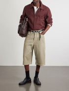 Acne Studios - Judda U Lux Straight-Leg Printed Denim Shorts - Neutrals