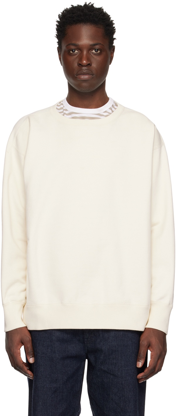 nanamica Off-White Crewneck Sweatshirt Nanamica