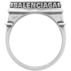 Balenciaga Silver Antiqued Paris Ring