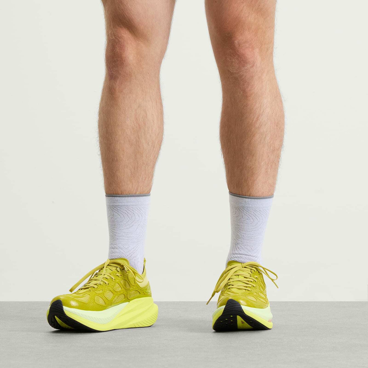 HOKA ONE ONE U Mach X Caged Sneaker in Pea Green/Hoka Citru