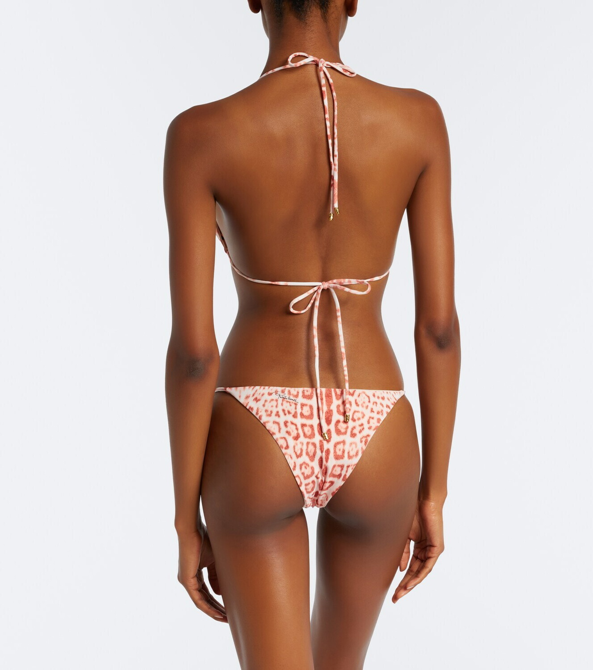 Roberto Cavalli Leopard-print triangle bikini top