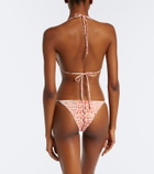 Roberto Cavalli Leopard-print triangle bikini top