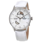 Edox Les Vauberts Open Heart White Mother of Pearl Dial Ladies Watch 85019 3A NADN