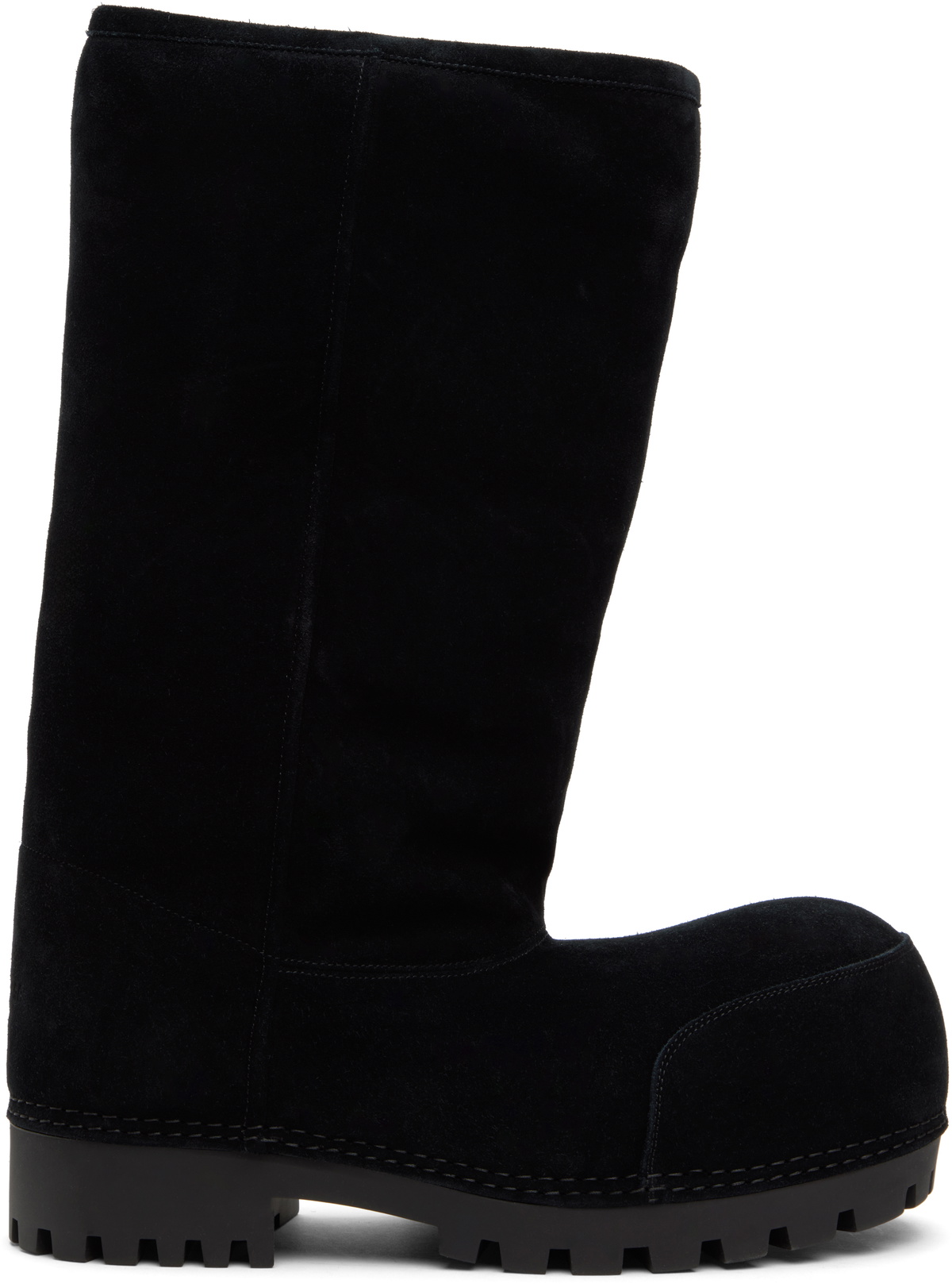 Balenciaga Black Alaska Fur High Boots Balenciaga