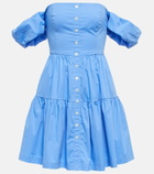 Staud - Elio off-shoulder cotton minidress