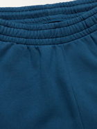 7 DAYS ACTIVE - Monday Logo-Print Organic Cotton-Jersey Sweatpants - Blue