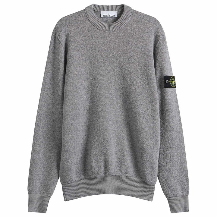Photo: Stone Island Men's Textured Stitch Jumper in Ash Grey
