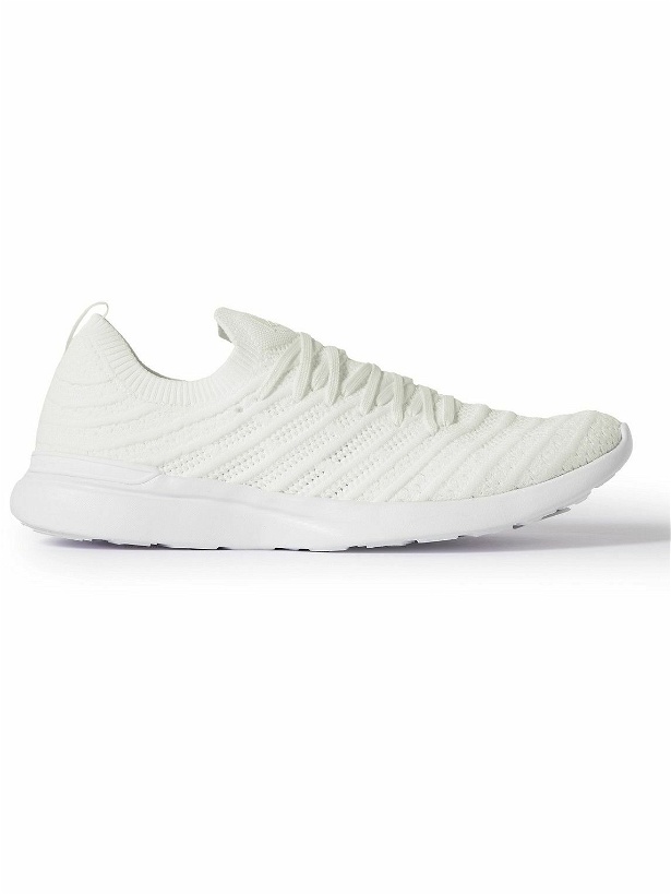 Photo: APL Athletic Propulsion Labs - TechLoom Wave Mesh Running Sneakers - White