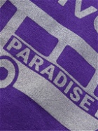 PARADISE - Printed Cotton-Blend Jersey Hoodie - Purple