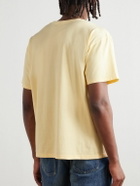 CELINE - Logo-Print Cotton-Jersey T-Shirt - Yellow