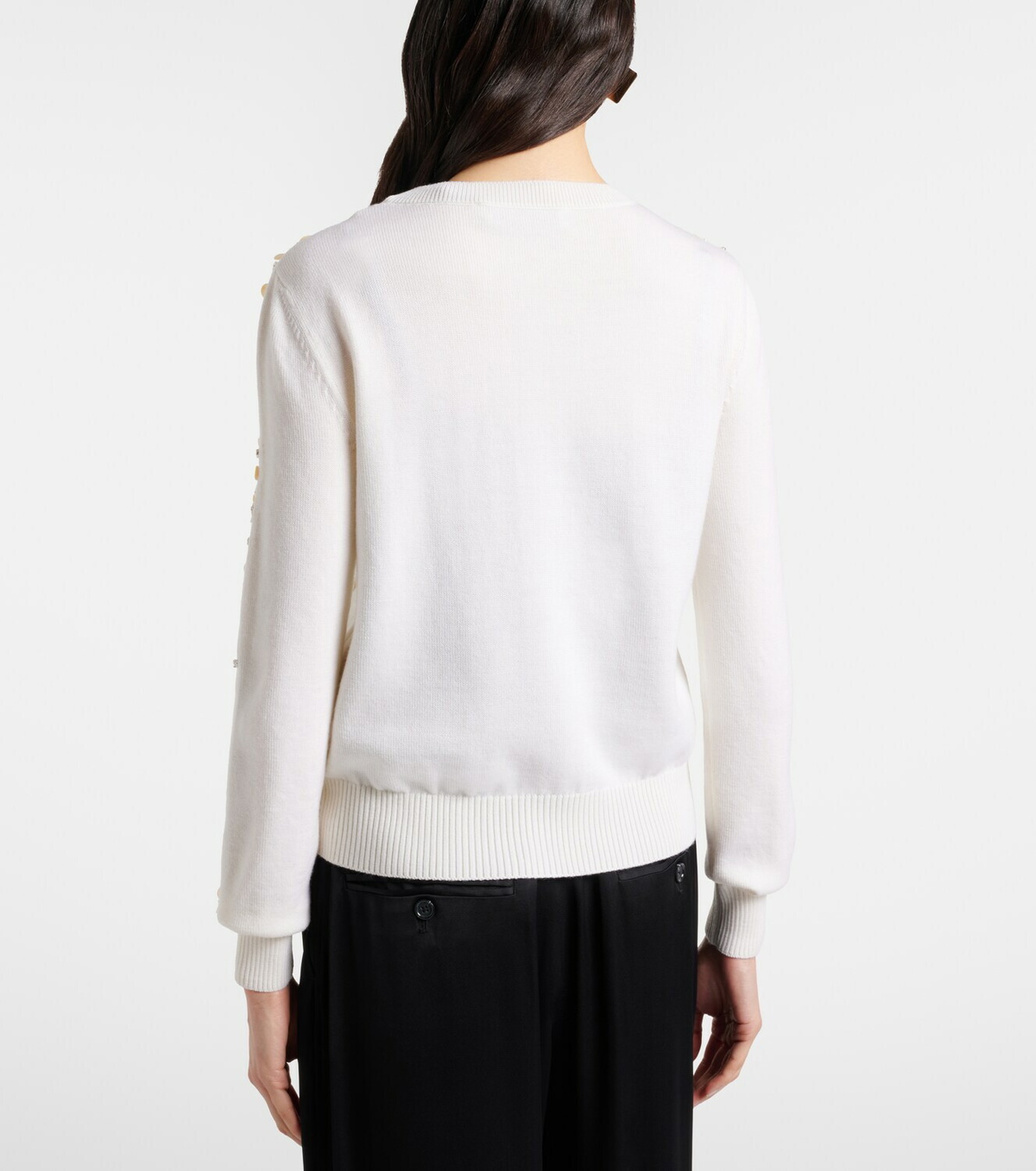 Oscar de la Renta Embroidered virgin wool cardigan
