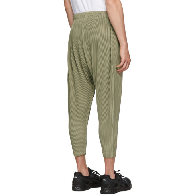 パンツ homme plisse issey miyake pleats bottom1 Homme Plissé Pleats Bottoms 1 Cropped Trousers Black | UJNG