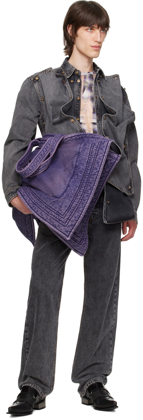 Y/Project Purple Maxi Wire Cabas Tote