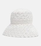 Aquazzura Crochet bucket hat