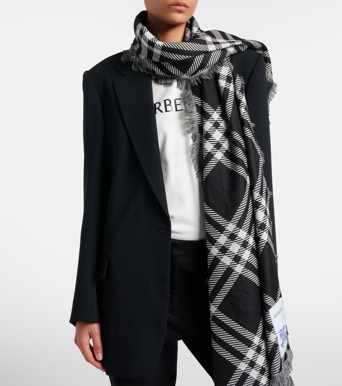 Burberry Burberry Check wool and silk scarf