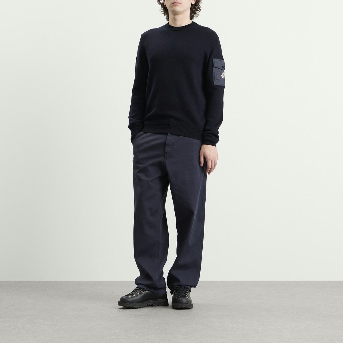Moncler Men's Crew Neck in Navy