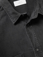 Mr P. - Organic Cotton-Chambray Shirt - Black