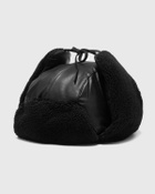 Rough. PADDED LEATHER SHAPKA Black Mens Beany